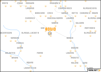 map of Bodio