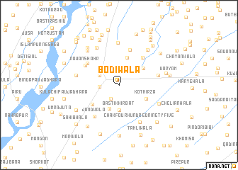 map of Bodiwāla