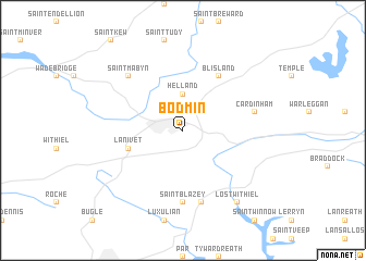 map of Bodmin