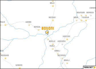 map of Bodoni