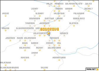 map of Bodorová