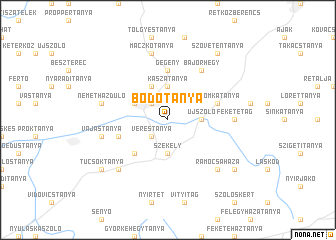 map of Bodótanya