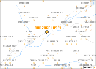 map of Bodrogolaszi