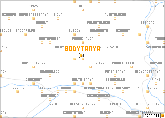 map of Bódytanya