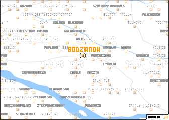 map of Bodzanów