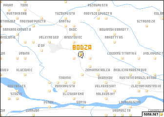 map of Bodza