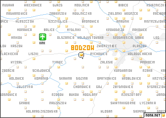 map of Bodzów