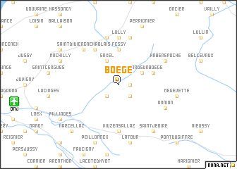 map of Boëge