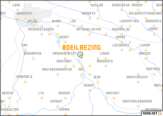 map of Boeil-Bezing