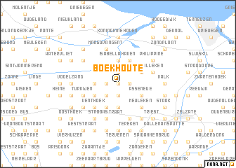 map of Boekhoute