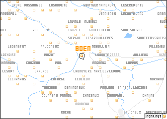 map of Boën