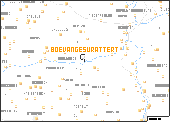 map of Boevange-sur-Attert