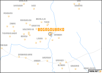 map of Bogadoubako