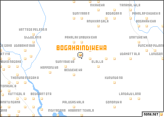 map of Bogaha Indiwewa