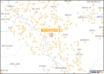 map of Boganovci