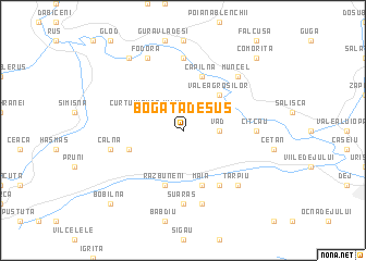 map of Bogata de Sus