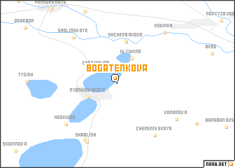 map of Bogatënkova