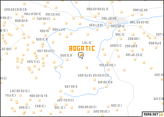 map of Bogatić