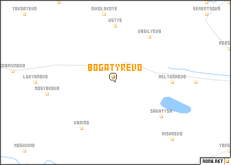 map of Bogatyrëvo