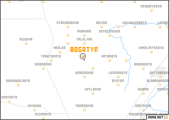 map of Bogatyrʼ