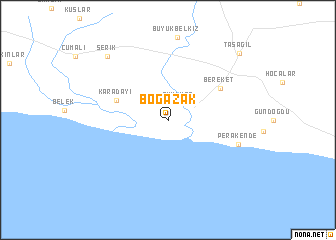 map of Boğazak