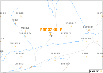 map of Boğazkale