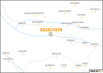 map of Boğazkaya