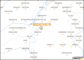 map of Boğazkaya