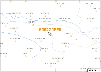 map of Boğazören