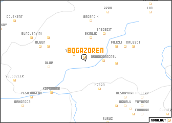 map of Boğazören