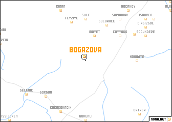 map of Boğazova