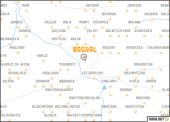 map of Bógdał