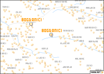 map of Bogdanići