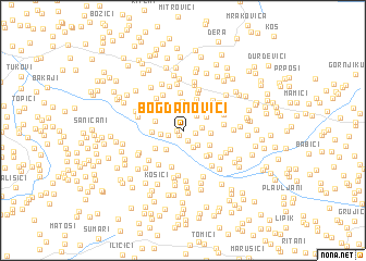 map of Bogdanovići