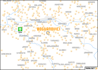 map of Bogdanovići