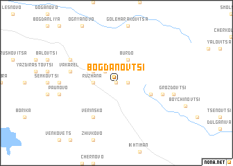map of Bogdanovtsi