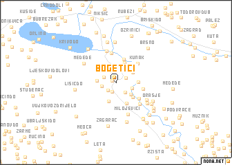 map of Bogetići