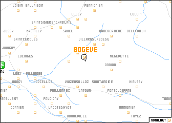map of Bogève