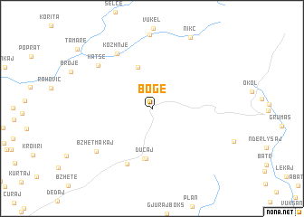 map of Bogë