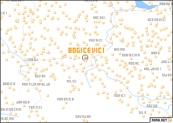 map of Bogićevići