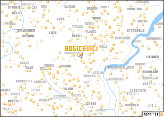 map of Bogićevići