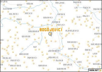 map of Bogojevići