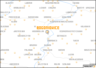 map of Bogoniowice