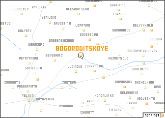 map of Bogoroditskoye