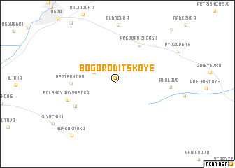 map of Bogoroditskoye