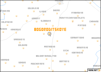 map of Bogoroditskoye