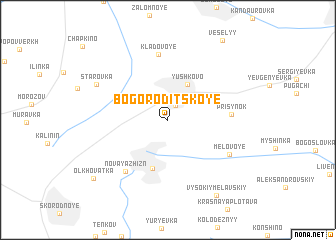 map of Bogoroditskoye