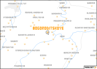 map of Bogoroditskoye