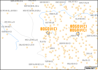 map of Bogovići