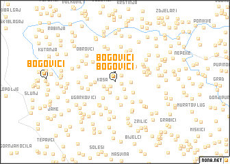 map of Bogovići